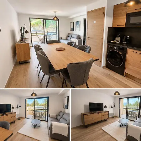 T3 Moderne 6 Pers, Terrasse, Vue Lac, Parking Appartement